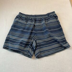 Columbia PFG Swin Trunks Mens XXL Blue Striped Mesh Lining Pockets Drawstring